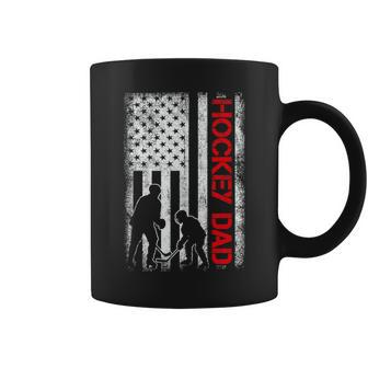 Hockey Dad Us American Flag Usa 4Th July Vintage Fathers Day Coffee Mug - Thegiftio UK