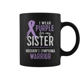 Hodgkin's Lymphoma Cancer Awareness For My Sister Coffee Mug - Monsterry