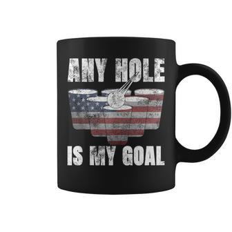 Any Hole Is My Goal 4Th July Usa Flag Beer Pong Coffee Mug - Monsterry AU