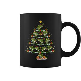 Holiday Xmas Lighting Santa Bass Fish Christmas Tree Coffee Mug | Mazezy