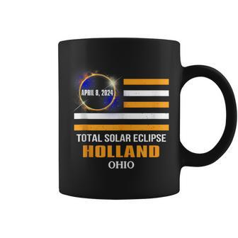 Holland Ohio Solar Eclipse 2024 Us Flag Coffee Mug - Thegiftio