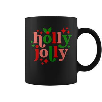 Have A Holly-Jolly Colorful Christmas Mistletoe Xmas Holiday Coffee Mug - Monsterry