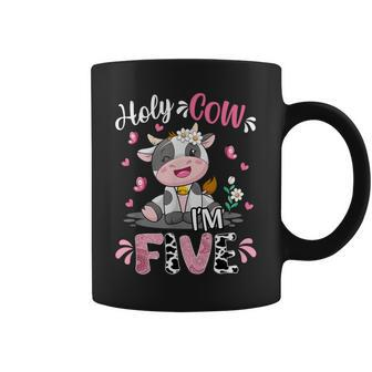 Holy Cow I'm Five 5 Years Old 5Th Birthday Girl Outfit Coffee Mug - Monsterry UK
