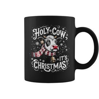 Holy Cow It's Christmas Cow Lover Farm Animal Costume Coffee Mug - Monsterry