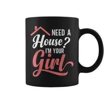 Home Girl Realtor Real Estate Agent House Key Women Coffee Mug - Seseable