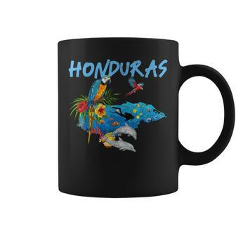 Honduras Map Nature Parrot Scuba Diving Souvenir Pride Coffee Mug - Seseable