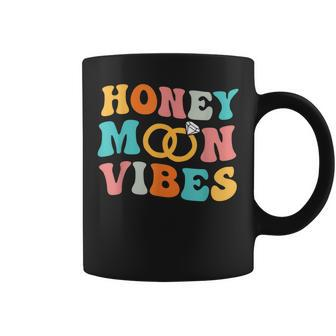 Honeymoon Vibes Retro Groovy Vintage Just Married Couple Coffee Mug - Thegiftio UK