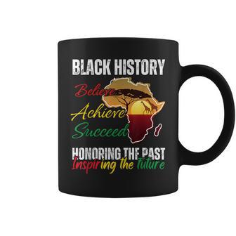 Honoring Past Inspiring Future Black History Pride Melanin Coffee Mug - Monsterry