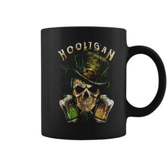 Hooligan Skull Beer Irish Coffee Mug - Monsterry