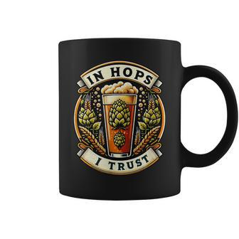 In Hops I Trust Retro Vintage-Style Beer Connoisseur Coffee Mug - Monsterry AU