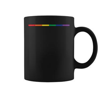 Horizontal Rainbow Stripe Relaxed Fit Coffee Mug - Monsterry DE
