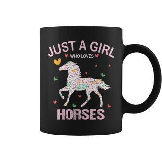 Horse Lover Just A Girl Who Loves Horses Coffee Mug - Seseable