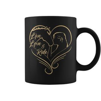 Horse-Riding Live Love And Ride Girl Equestrian Coffee Mug - Seseable