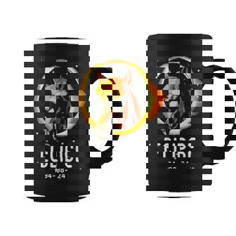 Horse Wearing Solar Eclipse Glasses Total Solar Eclipse 2024 Coffee Mug - Monsterry
