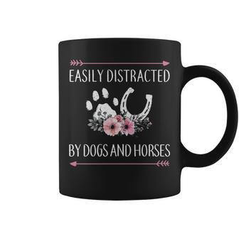 Horse For Women Easily Distracted By Dogs And Horses Coffee Mug | Mazezy