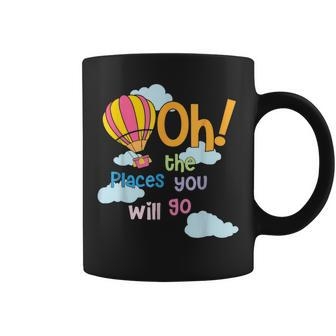 Hot Air Balloon Oh The Places You’Ll Go When You Read Coffee Mug - Seseable