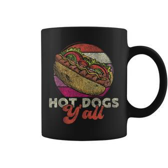 Hot Dog Adult Girl Vintage Hot Dogs Y'all Coffee Mug - Monsterry AU