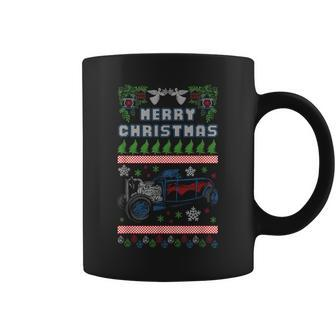 Hot Rod Classic Car Ugly Christmas V2 Coffee Mug - Monsterry UK