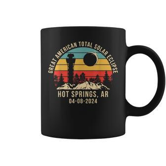 Hot Springs Arkansas Total Solar Eclipse 2024 Mountain Tower Coffee Mug - Monsterry