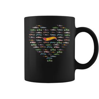 Hot Wheel Valentines Heart Shape Coffee Mug - Monsterry DE