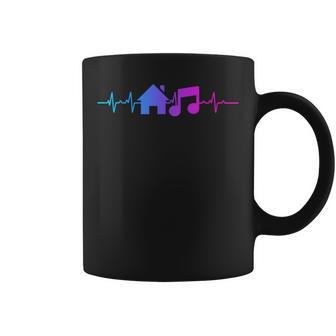 House Music Heartbeat Frequency Edm Lovers Dj Raver Trippy Coffee Mug - Monsterry UK