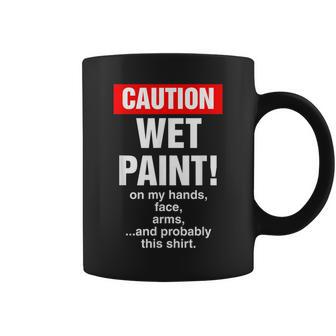 House Painter Caution Wet Paint Decorating Profession Retro Coffee Mug - Monsterry CA