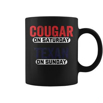 Houston Gameday Football Cougar On Saturday Texan On Sunday Coffee Mug - Thegiftio UK