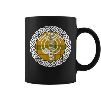 Houston Surname Last Name Scottish Clan Tartan Badge Crest Coffee Mug - Seseable