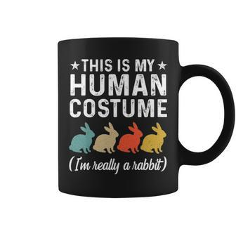 This Is My Human Costume I'm Really A Rabbit Retro Coffee Mug | Mazezy