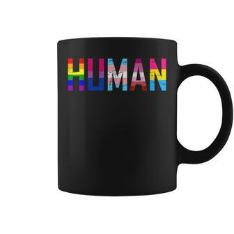 Human Lgbt Flag Gay Bi Trans Lesbian Pansexual Pride Coffee Mug - Thegiftio UK