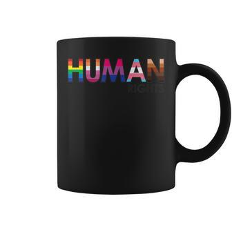 Human Rights Lgbtq Racism Sexism Flags Protest Coffee Mug - Monsterry DE