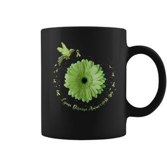 Hummingbird Sunflower Green Ribbon Lyme Disease Awareness Coffee Mug - Monsterry UK