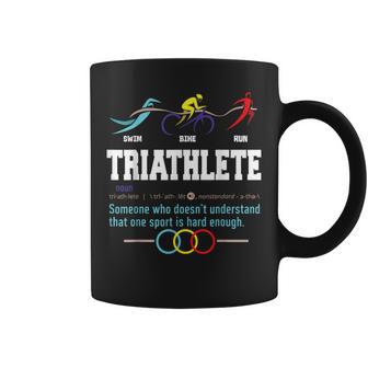 Humorous Triathlon Sports Cycling Running Coffee Mug - Monsterry CA