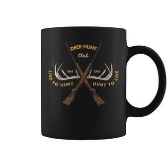 Hunt To Live Live To Hunt Deer Hunting Club For Hunters Coffee Mug - Monsterry UK