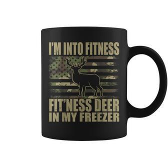 Hunting I'm Into Fitness Fit'ness Deer In My Freezer Coffee Mug - Monsterry