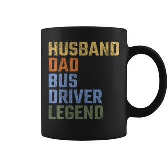 Husband Dad Bus Driver Legend Fathers Day Vintage Retro Coffee Mug - Thegiftio UK
