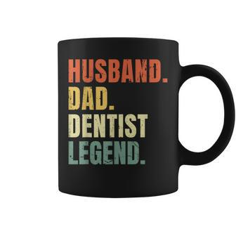 Husband Dad Dentist Legend Vintage Father's Day Coffee Mug - Monsterry AU