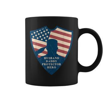 Husband Daddy Protector Hero Fathers Day America Soldier T-S Coffee Mug - Thegiftio UK