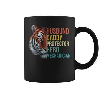 Husband Daddy Protector Hero Mechanician Father's Day Father Coffee Mug - Seseable