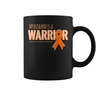 My Husband Is A Warrior Kidney Cancer Awareness Coffee Mug - Monsterry AU