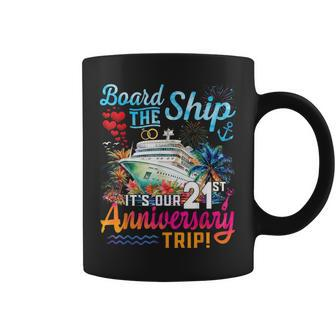 Husband Wife 21St Marriage Anniversary Cruise Ship Vacation Coffee Mug | Mazezy
