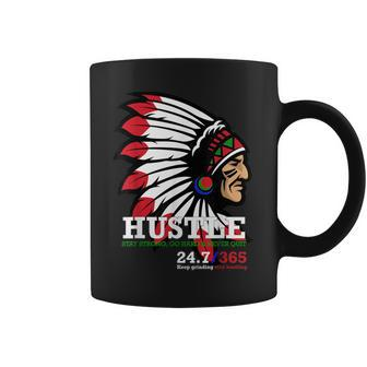 Hustle 247 Gang Clothing Native American Men Coffee Mug - Monsterry DE