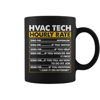 Hvac Tech Tools Vintage Hvac Technician Hourly Rate Coffee Mug - Seseable