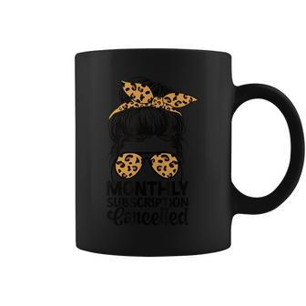 Hysterectomy Recovery Products Uterus Messy Bun Leopard Coffee Mug - Seseable