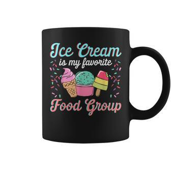 Ice Cream Is My Favorite Food Group Ice Cream Saying Coffee Mug - Monsterry CA