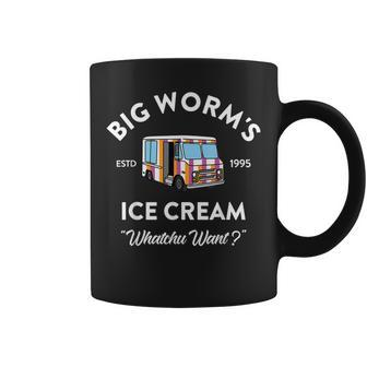 Ice Cream Truck Vintage Big Worm's Ice Cream Whatchu Want Coffee Mug | Mazezy DE