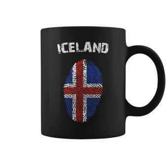Iceland Fingerprint Flag Country Pride Heritage Coffee Mug - Monsterry DE