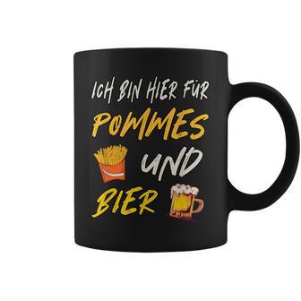 Ich Bin Hier Für Pommes Und Bier Frimes Lover Tassen - Geschenkecke