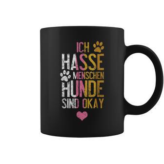 Ich Hasse Menschen Hunde Sind Ok Heart Vintage S Tassen - Seseable