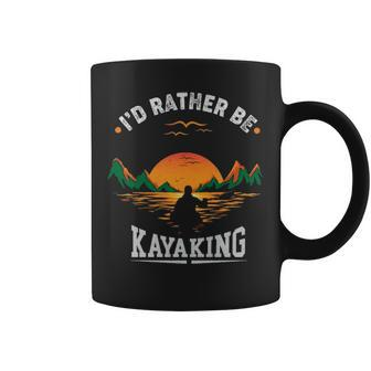 I'd Rather Be At The Lake Kayaking Kanuing At The Lake Coffee Mug | Mazezy